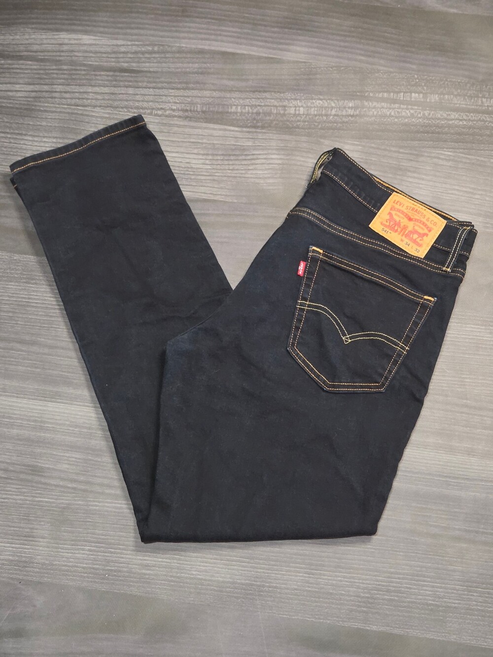 Levi's Men's 541 34X32 Dark Blue Tapered Fit Jeans